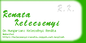 renata kelecsenyi business card