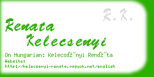 renata kelecsenyi business card